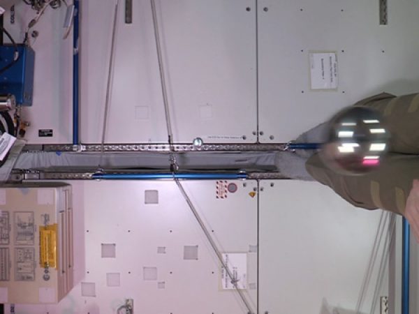 Large mass into small mass from above